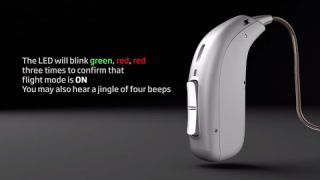 How to activate flight mode in Oticon Opn S™ and Oticon Opn Play™ rechargeable hearing aids